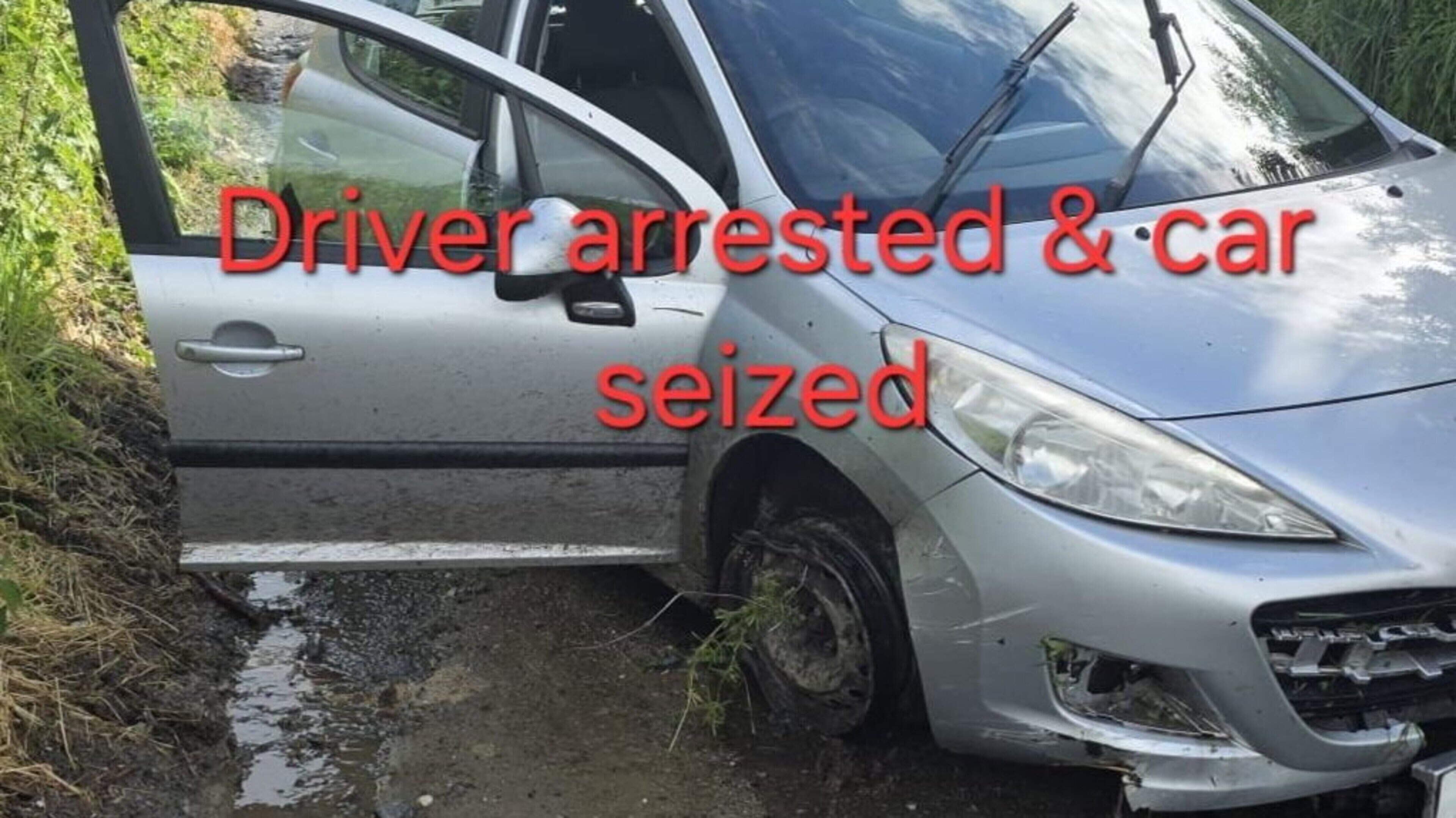 Donegal provisional driver tests positive for cocaine after attempting to flee gardaí and crashing into ditch